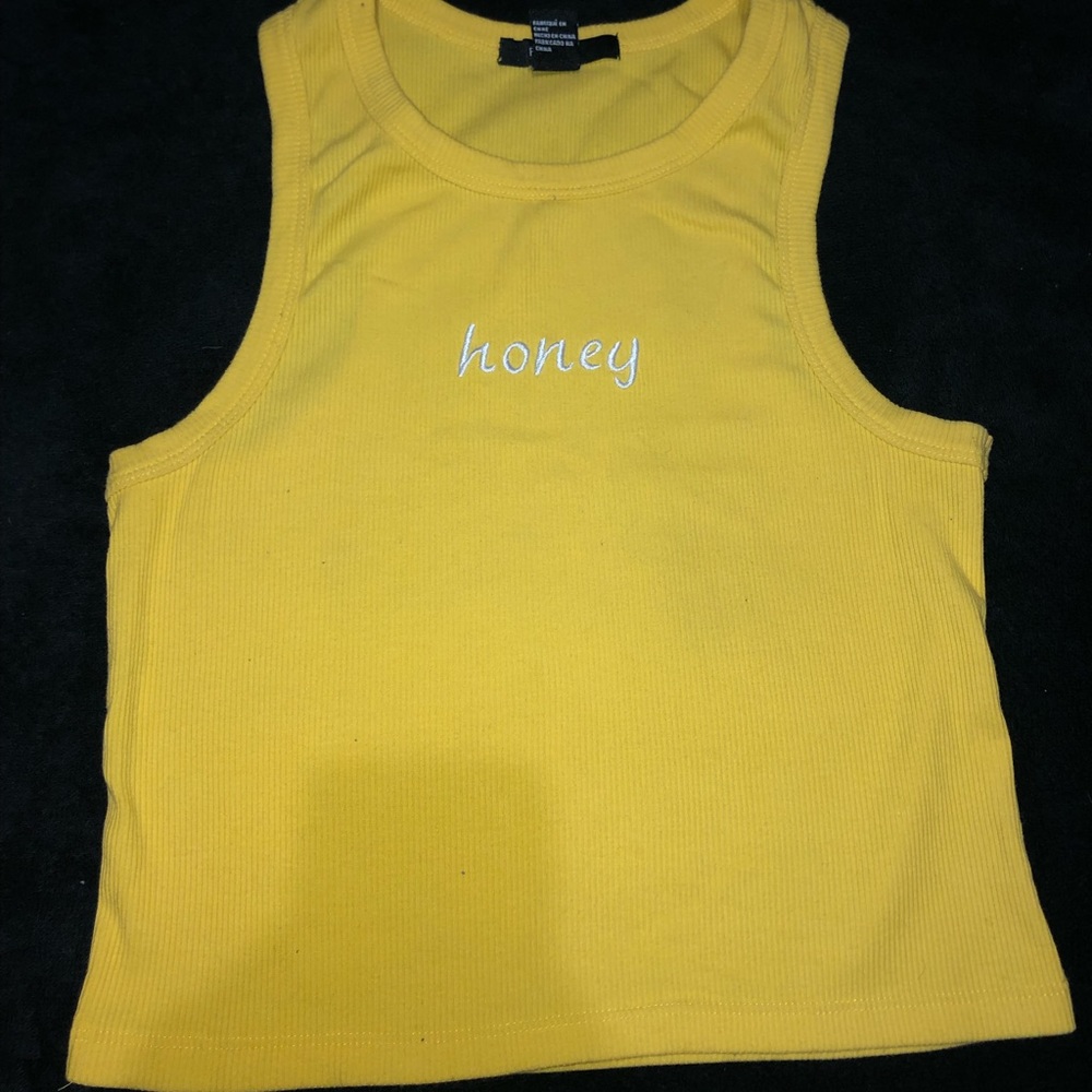 yellow crop top